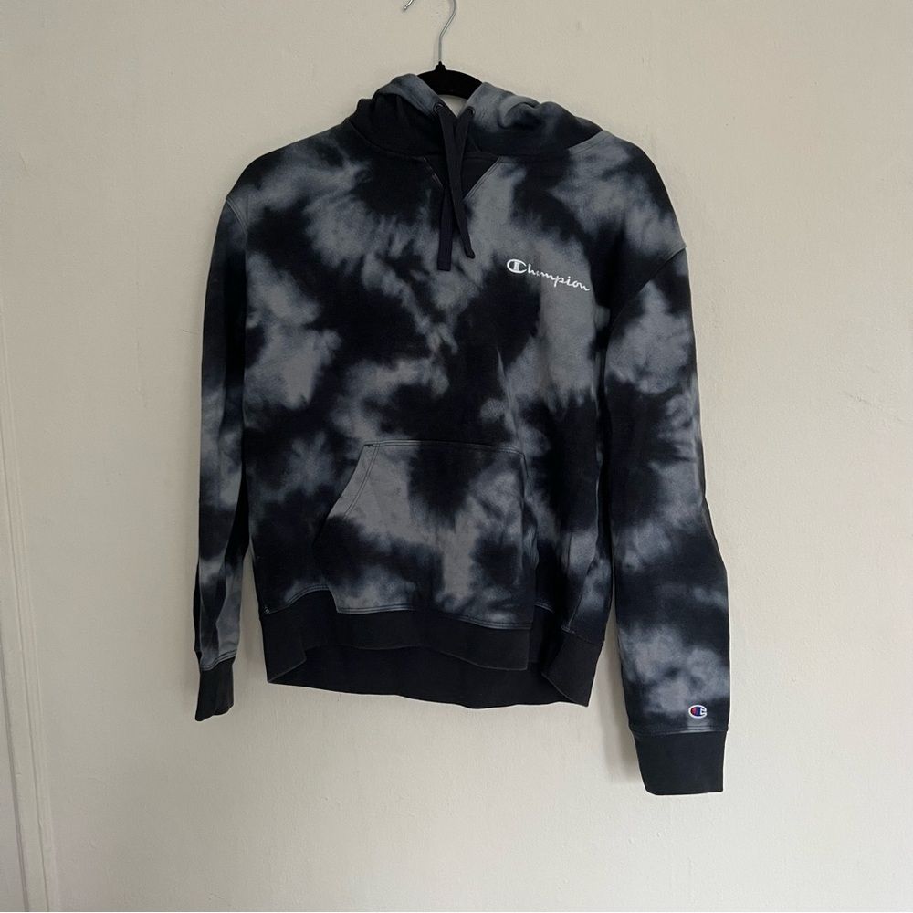 Champion Navy Tie-Dye Fleece Hoodie